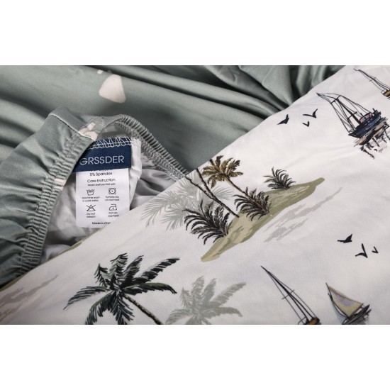 GRSSDER Stretch Ultra Soft Jersey Knit Fitted Crib Sheets Set 2 Pack, Universal Fit All Standard Crib Mattress Pads Safe and Snug, Crib Fitted Sheet with Deep Pocket, Original Neutral Design for Baby