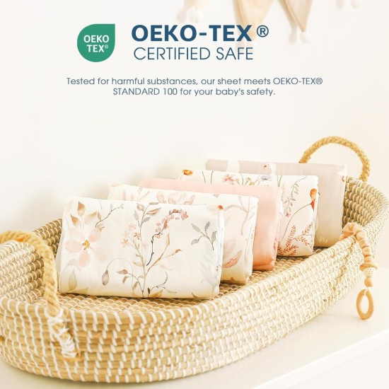 GRSSDER Super Soft Jersey Knit Swaddle Blanket for Baby Girls, Double Layer Reversible Receiving Blanket 34 x 44 Extra Large for Baby Swaddling