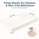 GRSSDER Mini Crib Sheets Fitted, Pack and Play Sheets 3 Pack, Ultra Soft Stretchy Pack N Play Sheets, Universal Fit for Playard Mattress, Jersey Crib Sheets Neutral for Boys and Girls