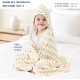 GRSSDER Ultra Soft Absorbent Muslin Cotton Baby Hooded Towel 2 Pack with Original Patterns, Extra Large Size 35"x 35" Swaddle Wrap for Newborn Infant and Toddler