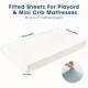 GRSSDER Mini Crib Sheets Fitted, Pack and Play Sheets 2 Pack, Ultra Soft Stretchy Pack N Play Sheets, Universal Fit for Playard Mattress, Jersey Crib Sheets Neutral for Boys and Girls