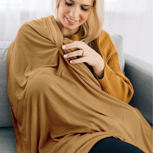 GRSSDER Newborn Swaddle Blanket, Ultra Soft Jersey Receiving Blanket with Matching Headband and Beanie Set, 47×47" Extra Large Nursery Swaddle Wrap for Girls and Boys