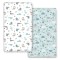 GRSSDER Stretchy Ultra Soft Jersey Knit Fitted Crib Sheets Set 2 Pack, Crib sheets Deep Pocket and Cozy Fits All Standard Crib Mattress Pads Safe and Snug, Happy Dinosaurs Print for Boys and Girls