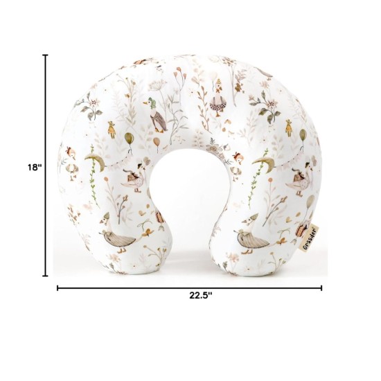 GRSSDER Nursing Pillow Cover Stretchy Minky Removable Nursing Covers for Breastfeeding Pillows, Ultra Soft Comfortable Slipcover for Boy and Girls