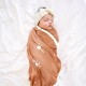 GRSSDER Baby Blankets Super Soft Jersey Knit Swaddle Blanket for Baby Girls and Boys, Double Layer Receiving Blankets 34 x 44 Inches Extra Large for Baby Show Gift, Stylish Print of Sunny Bear