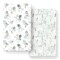 GRSSDER Ultra Soft Jersey Knit Fitted Crib Sheets Set 2 Pack, High Stretchy Breathable Material with Deep Pocket Universal Fitted All Standard Crib Mattress Pads Safe and Snug