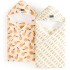 GRSSDER Ultra Soft Absorbent Muslin Cotton Baby Hooded Towel 2 Pack with Original Patterns, Extra Large Size 35"x 35" Swaddle Wrap for Newborn Infant and Toddler