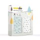 GRSSDER Stretchy Ultra Soft Jersey Knit Fitted Crib Sheets Set 2 Pack, Crib sheets Deep Pocket and Cozy Fits All Standard Crib Mattress Pads Safe and Snug, Happy Dinosaurs Print for Boys and Girls