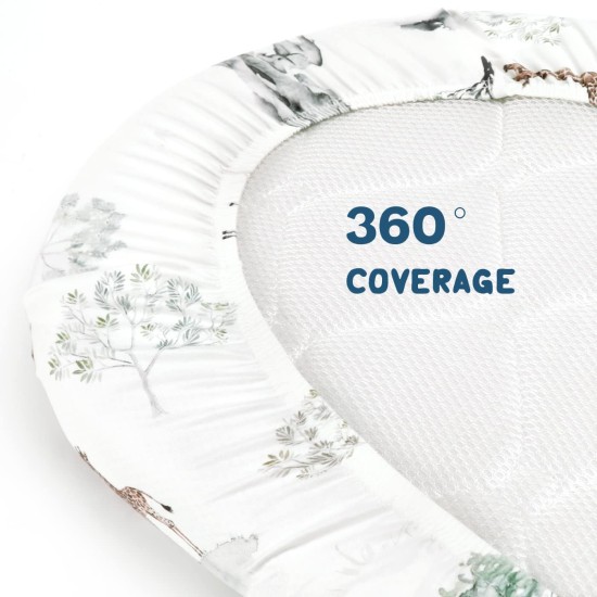 Stretch Ultra Soft Fitted Bassinet Sheet Set 3 Pack, Universal Fit for Bassinets Baby Cradle Moses Basket Oval Rectangle Mattress Safe and Snug