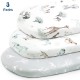 Stretch Ultra Soft Fitted Bassinet Sheet Set 3 Pack, Universal Fit for Bassinets Baby Cradle Moses Basket Oval Rectangle Mattress Safe and Snug