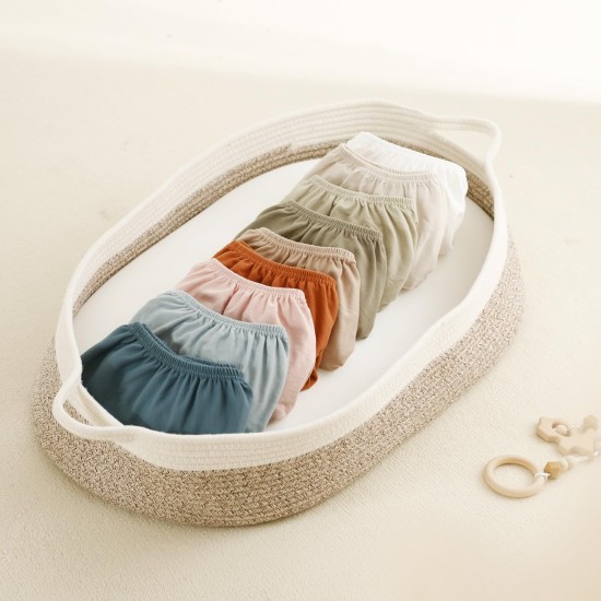 GRSSDER Stretchy Ultra Soft Fitted Bassinet Sheet Set 3 Pack, Universal Fit for Bassinets Baby Cradle Moses Basket Oval Rectangle Mattress Safe and Snug