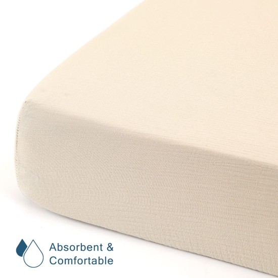 GRSSDER Soft Muslin Crib Sheet 1 Pack, 100% Cotton Crib Sheets with Deep Pocket for Boys and Girls, Fit Standard Crib Mattresses 52" x 28" Safe and Snug