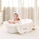 GRSSDER Baby Hooded Towel 2 Pack for Newborn, Super Soft Bath Towels with Original Design, Ultra Absorbent Knit Terry, Large Toddler Towels with Hood for Girls, Shower Gifts for Infant, 34"x 34"
