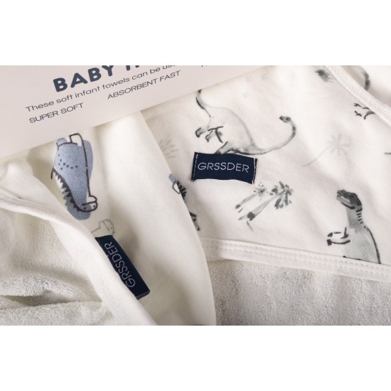 Baby Hooded Towel 2 Pack for Newborn, Super Soft Bath Towels with Original Designs, Ultra Absorbent Knit Terry, Large Toddler Towels with Hood for Boys Girls, Shower Gifts for Infant,34"x 34"